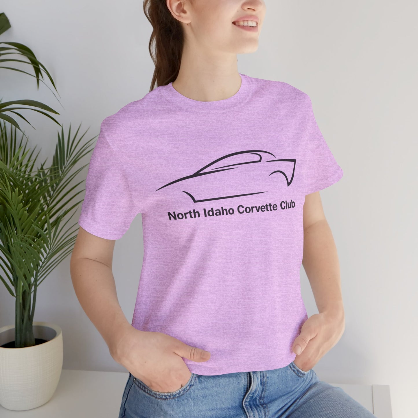 North Idaho Corvette Club T-Shirt — Minimal Car Outline Tee