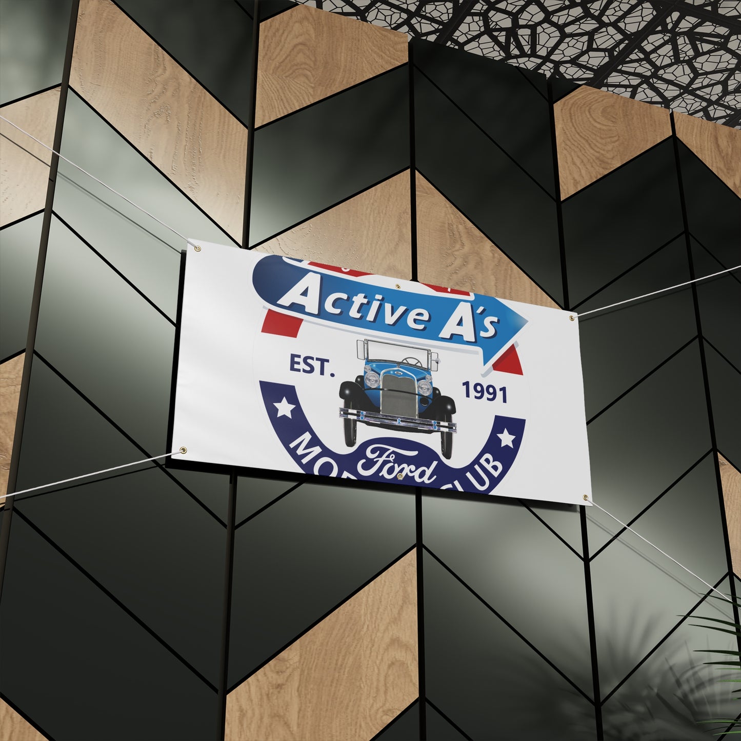 Active A's Ford Model A Club Banner — Southeast PA Active A's Ford Car Club Matte Sign