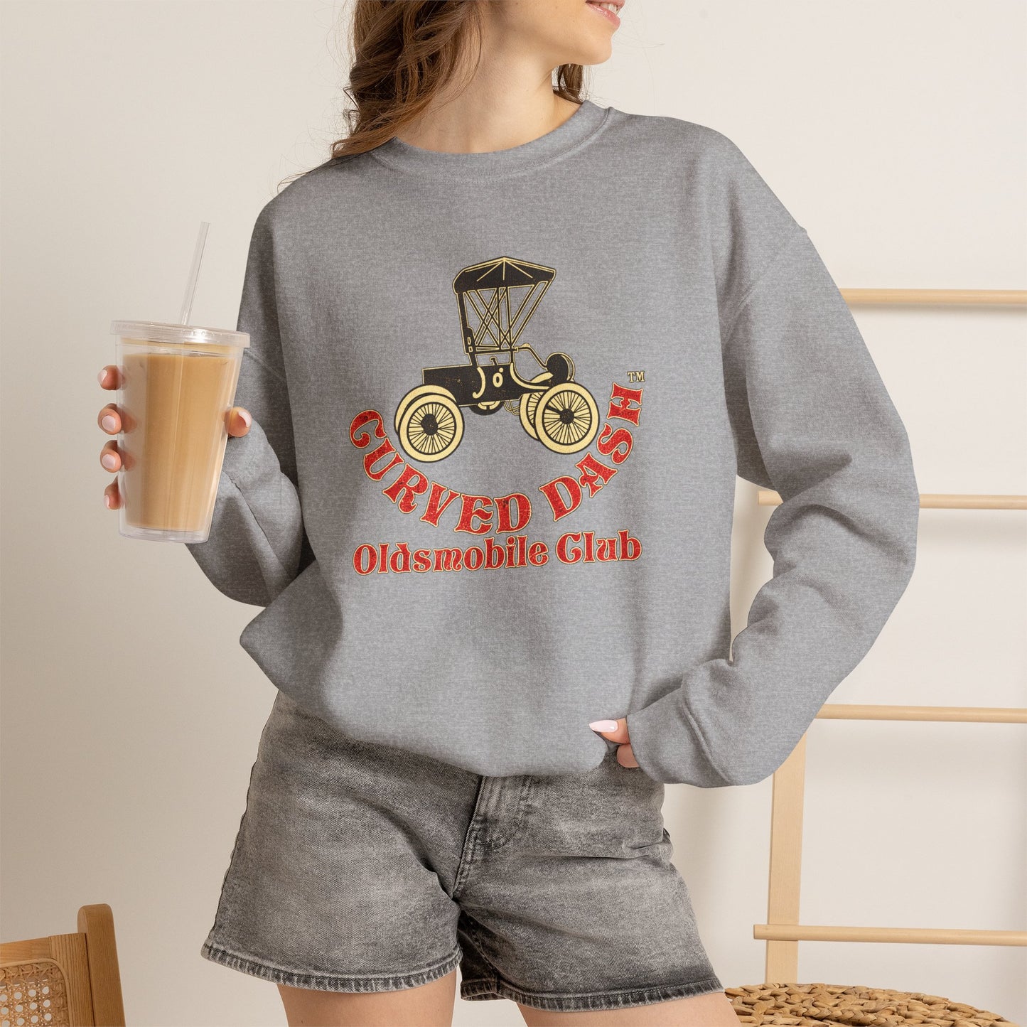 Curved Dash Oldsmobile Club Crewneck Sweatshirt