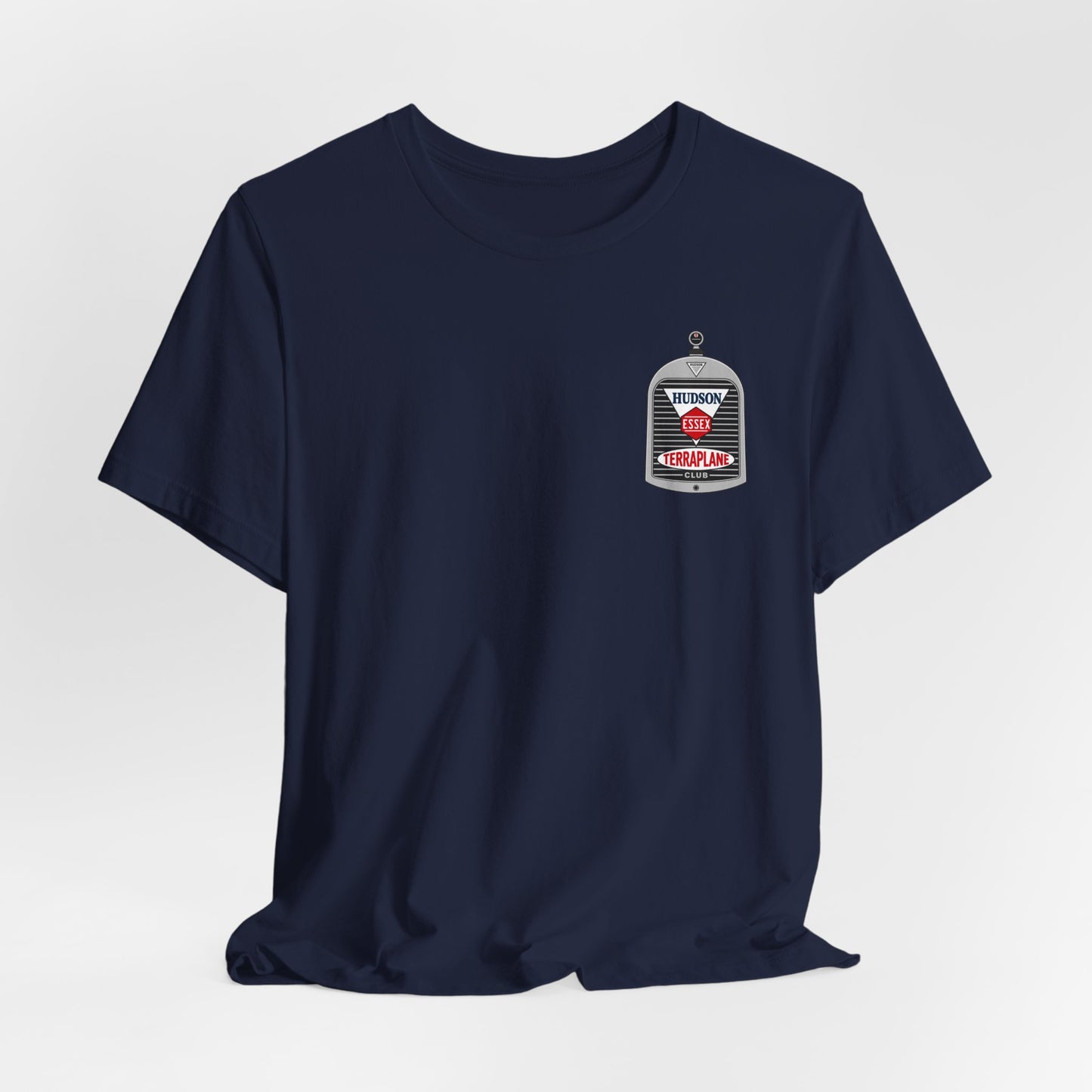 Hudson Essex Terraplane Club Small Chest Logo — Unisex Jersey Short Sleeve Tee