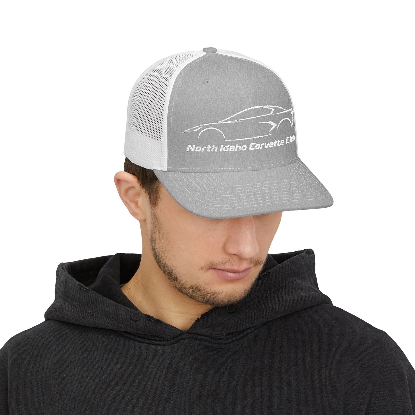 North Idaho Corvette Club Embroidered Snapback Trucker Cap - Richardson · 112