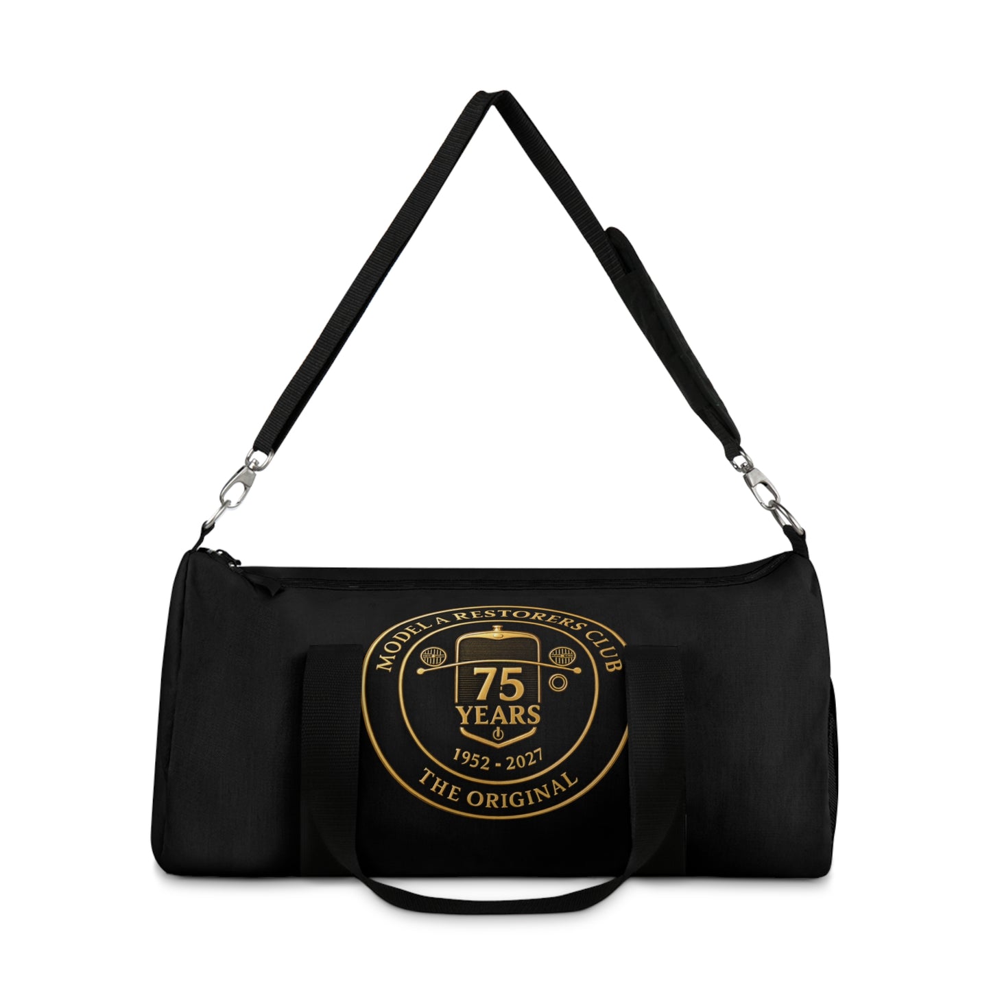 75 Years Model A Restorers Club Duffel Bag — Vintage Auto Anniversary Travel Gear