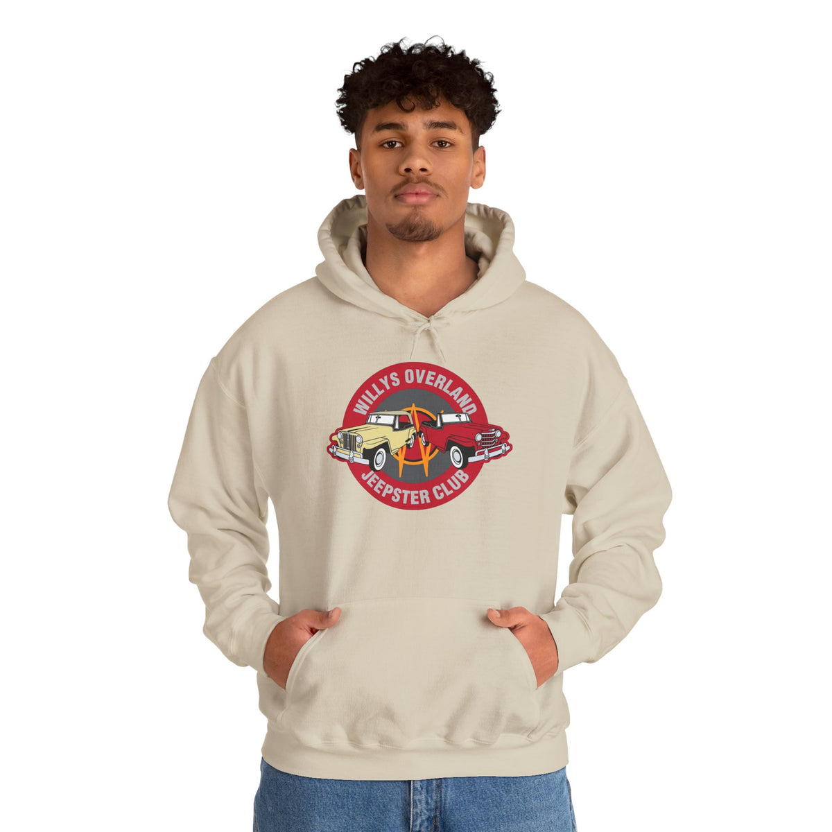 Willys Overland Jeepster Club Hoodie – Unisex Heavy Blend™ Hooded Sweatshirt