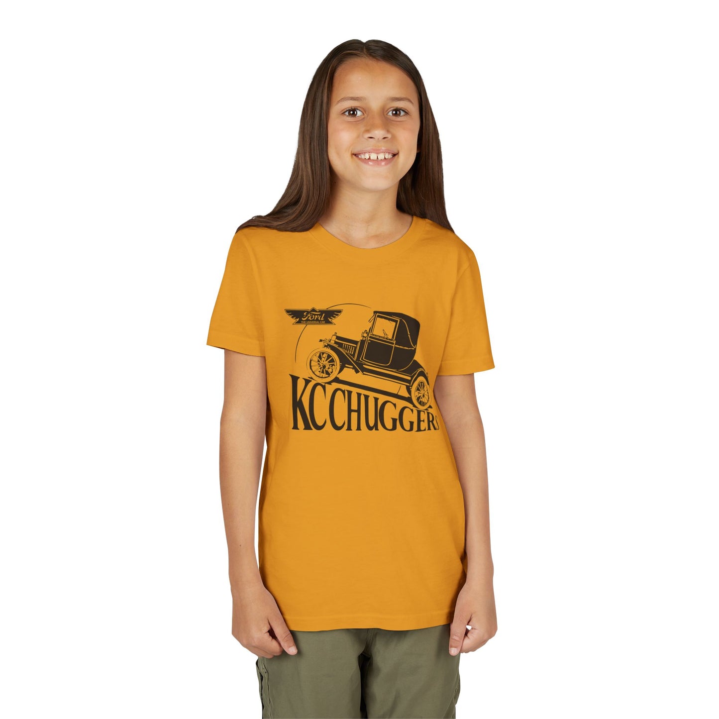 KC Chuggers Vintage Car Youth Tee - Retro Automobile Graphic Shirt