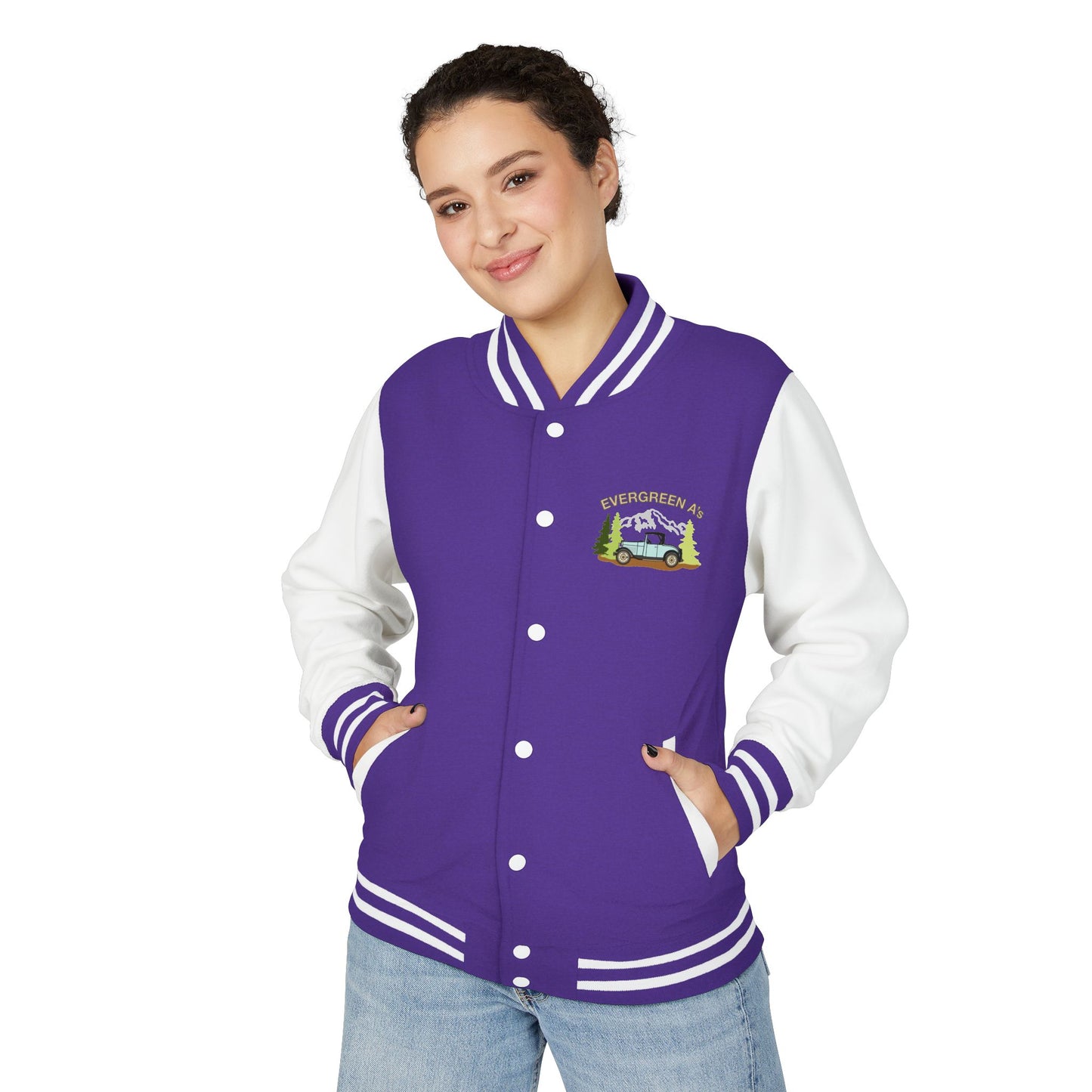 Evergreen A’s Mountain Jeep Letterman Jacket
