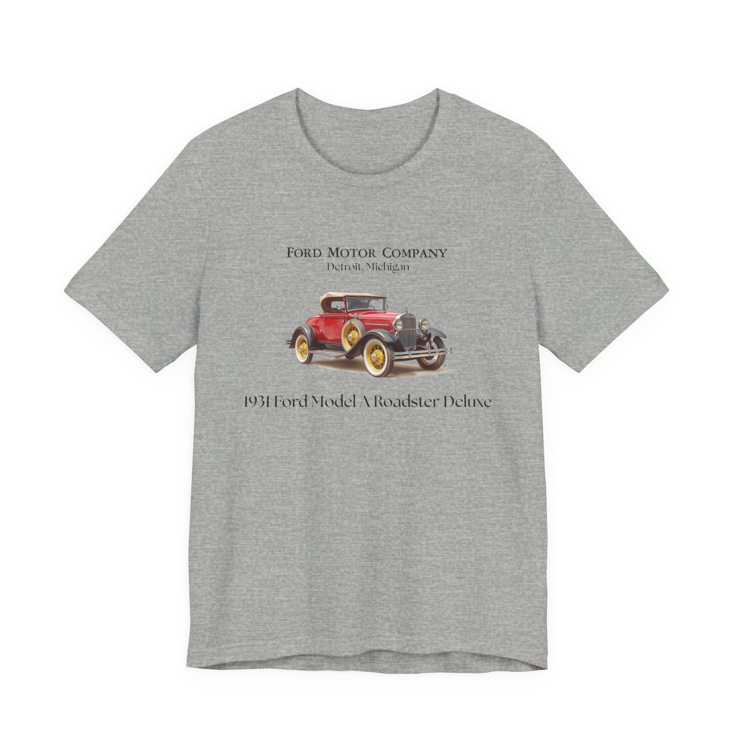 1931 Ford Model A Roadster Deluxe Tee – Classic Automotive Graphic Shirt
