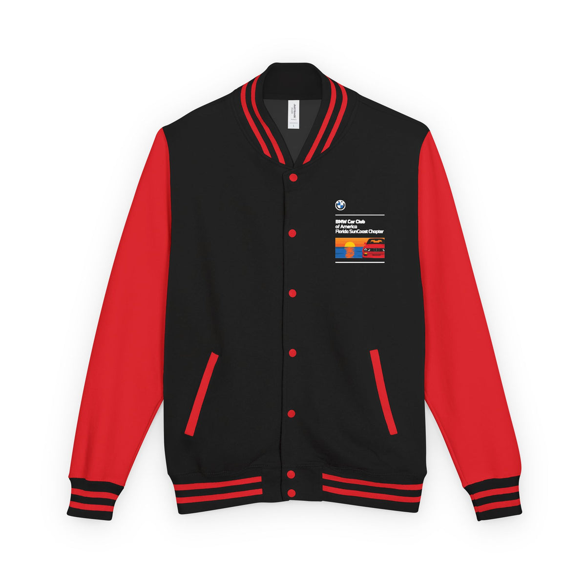 BMW Car Club of America Florida SunCoast Chapter Letterman Jacket - Front and Back Logos