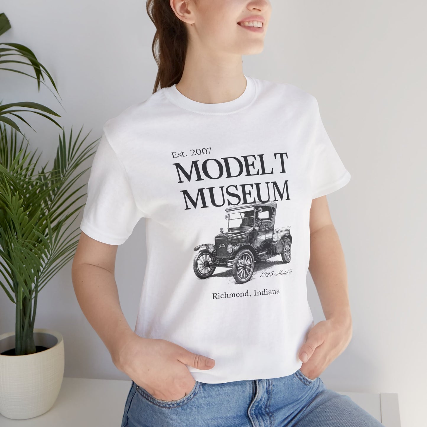 1925 Model T Pickup "Bradley" Museum Tee — Vintage Ford Model T Illustration (Richmond, Indiana)