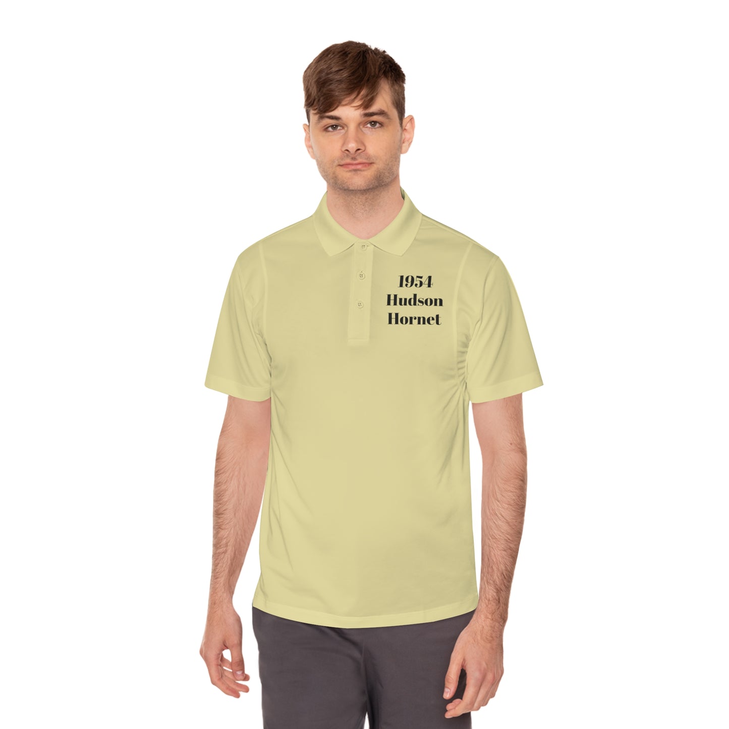 1954 Hudson Hornet Polo — Vintage Classic Car Men’s Sport Shirt (JF)