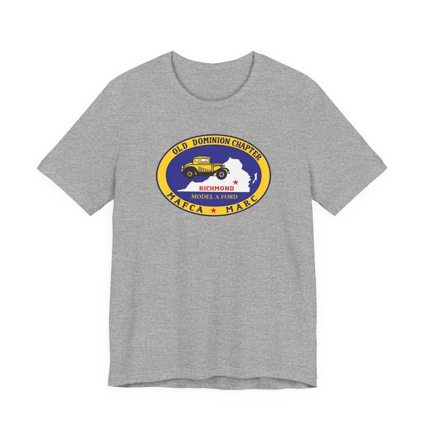 Old Dominion Chapter Model A Ford Club T‑Shirt — Richmond Vintage Car Logo