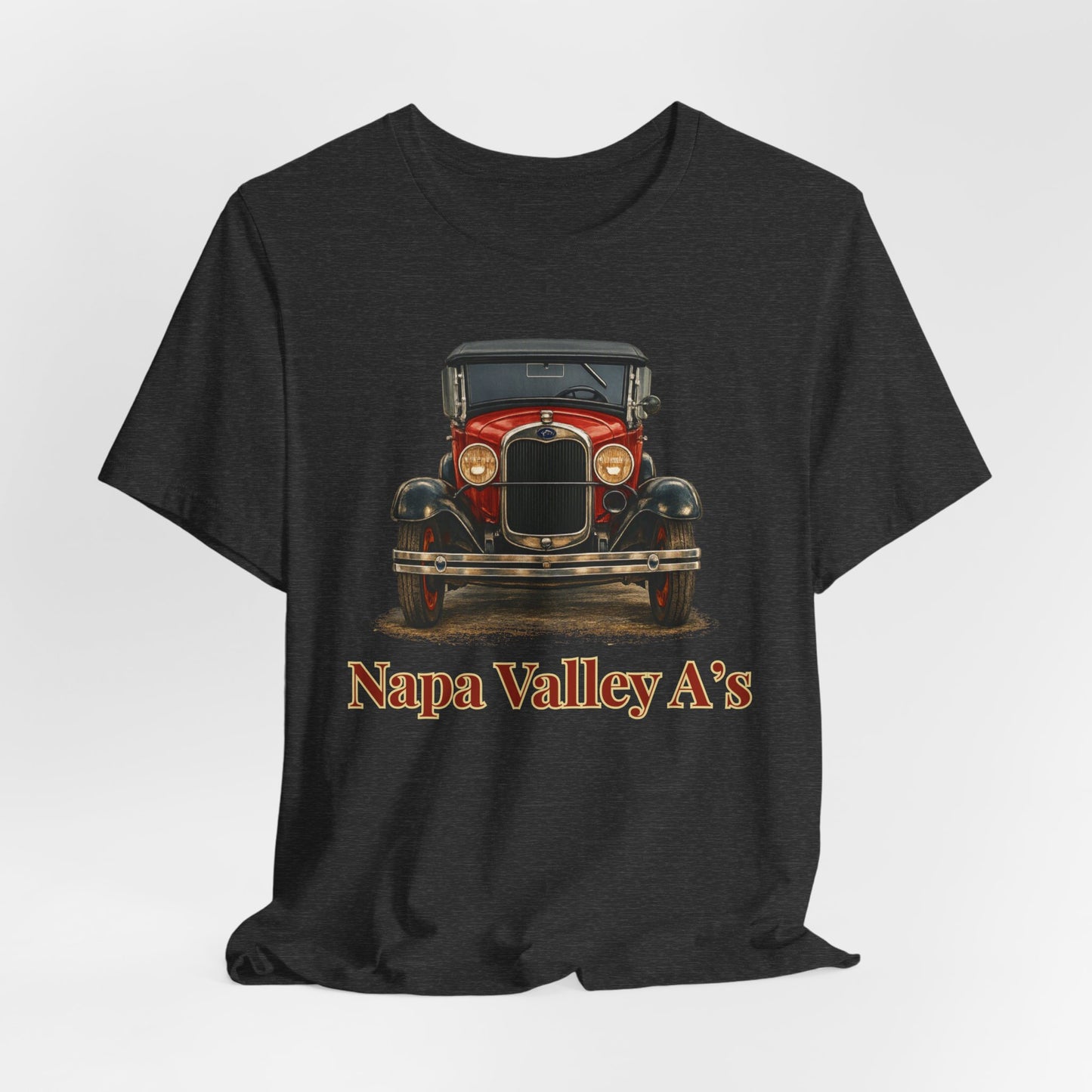 Napa Valley A's Red Vintage Car T-Shirt — Napa Valley A's Classic Automobile Tee