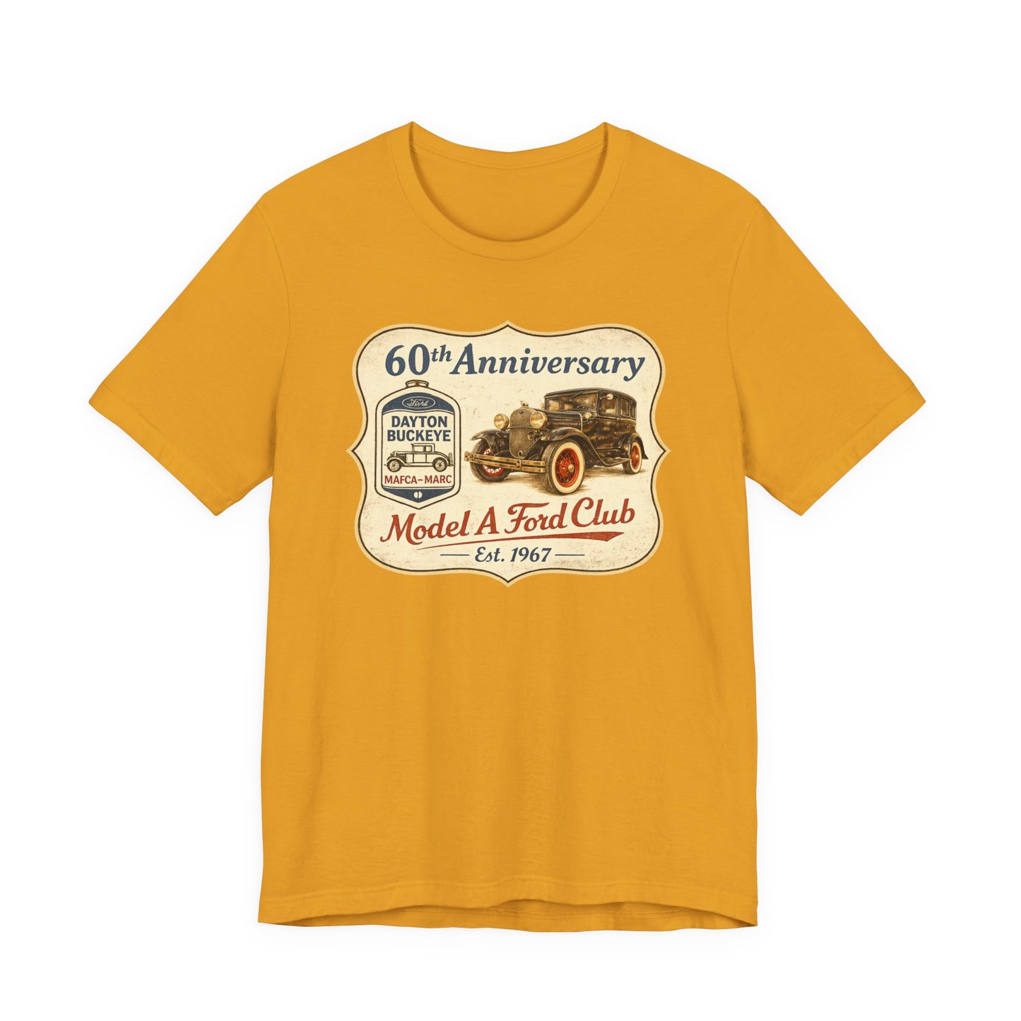 Dayton Buckeye Model A Ford Club 60th Anniversary Tee (CP) - Vintage Classic Car Shirt