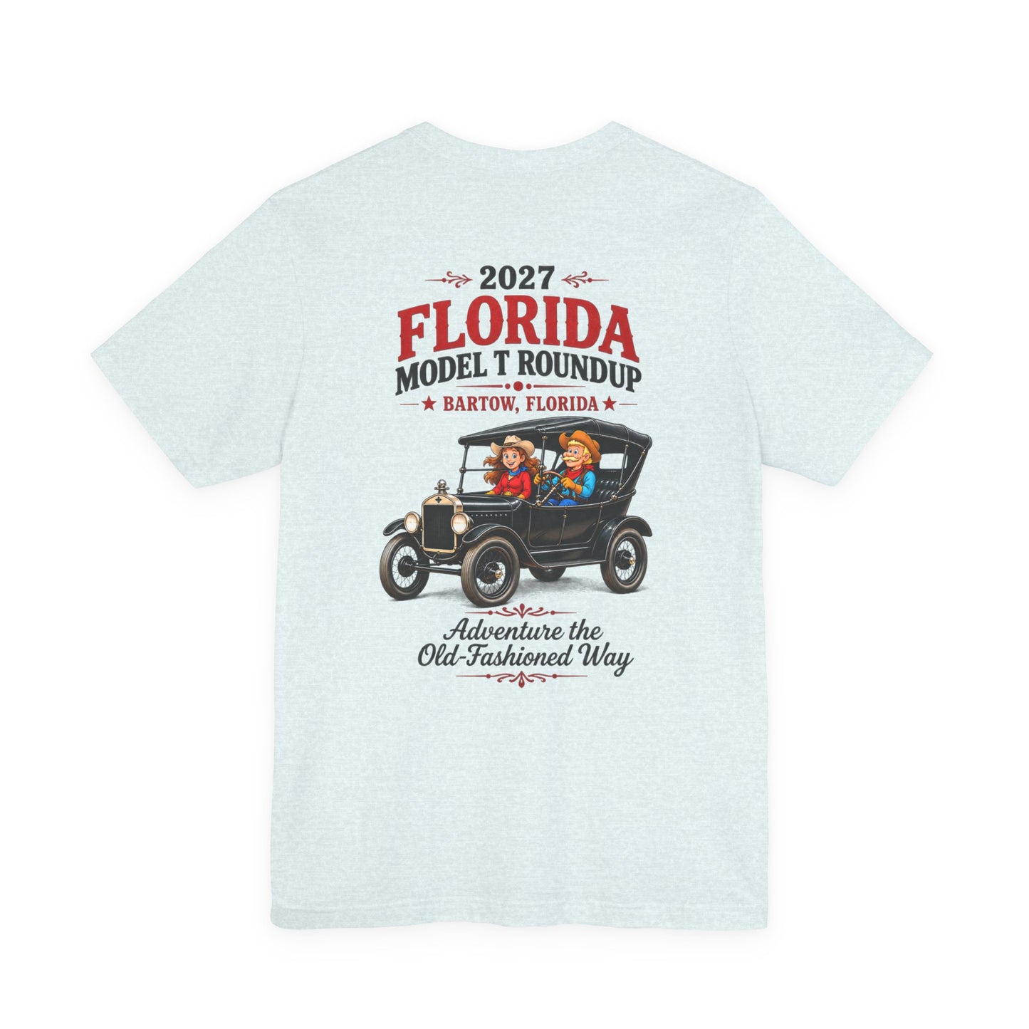 Florida Model T Roundup 2027 Soft-Style T-Shirt - Front and Back Graphics