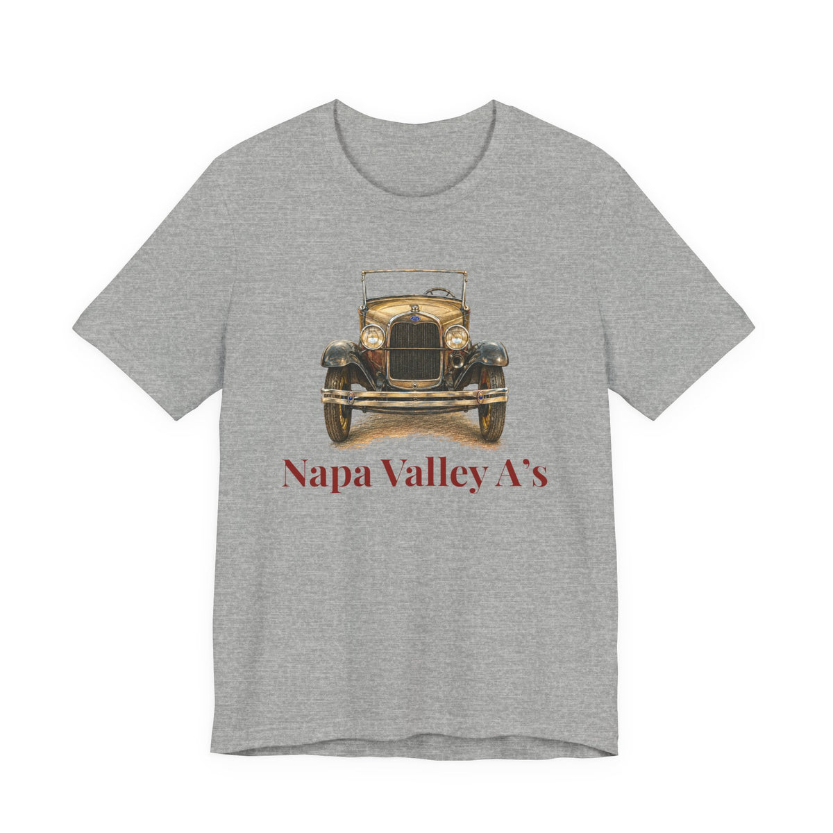 Napa Valley A’s Vintage Car Tee - Large Front Logo