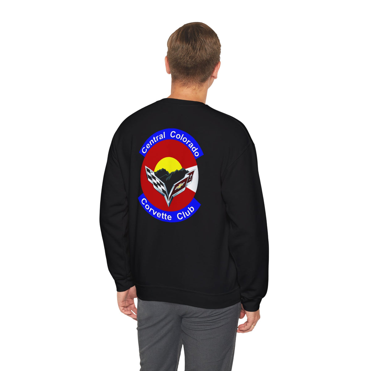 Central Colorado Corvette Club Screen Printed Sweatshirt – Unisex Heavy Blend™ Crewneck Sweatshirt