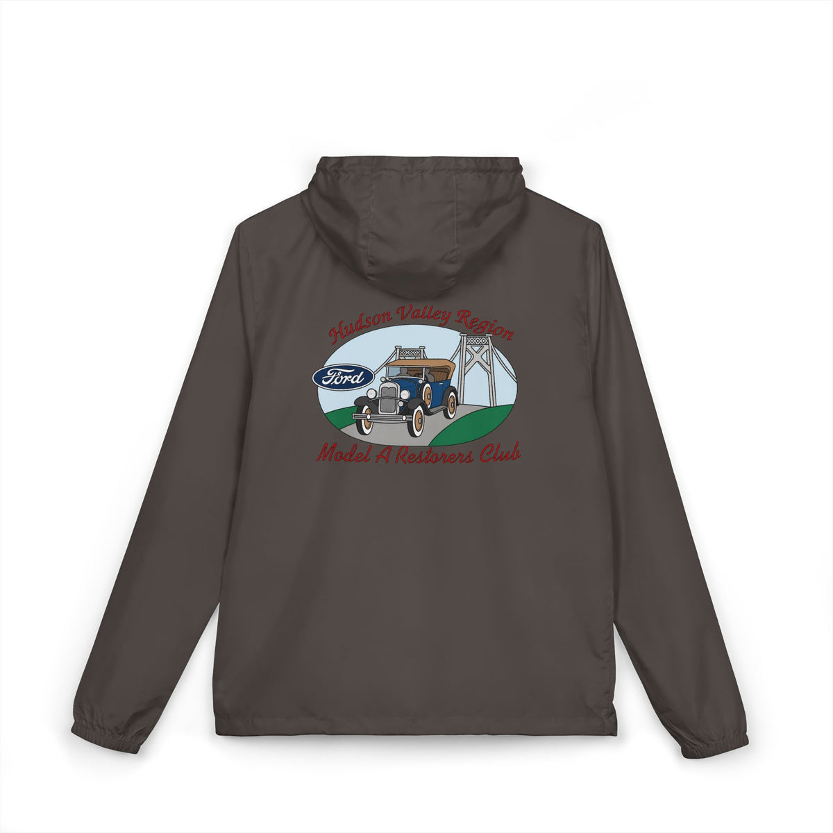 Hudson Valley Region Model A Restorers Club Windbreaker Jacket - Front and Back Logos