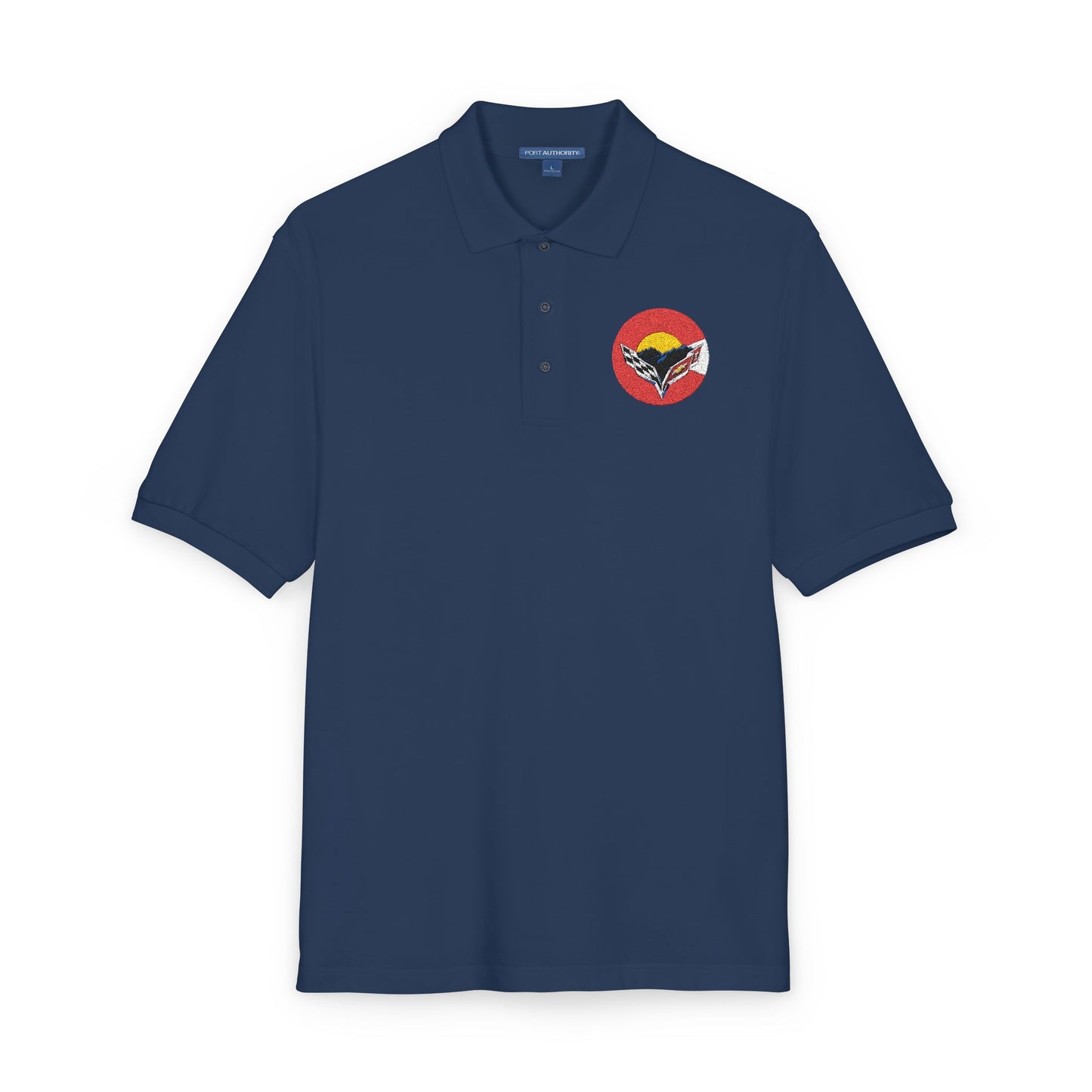 Central Colorado Corvette Club Embroidered Polo Shirt — Classic Golf Polo