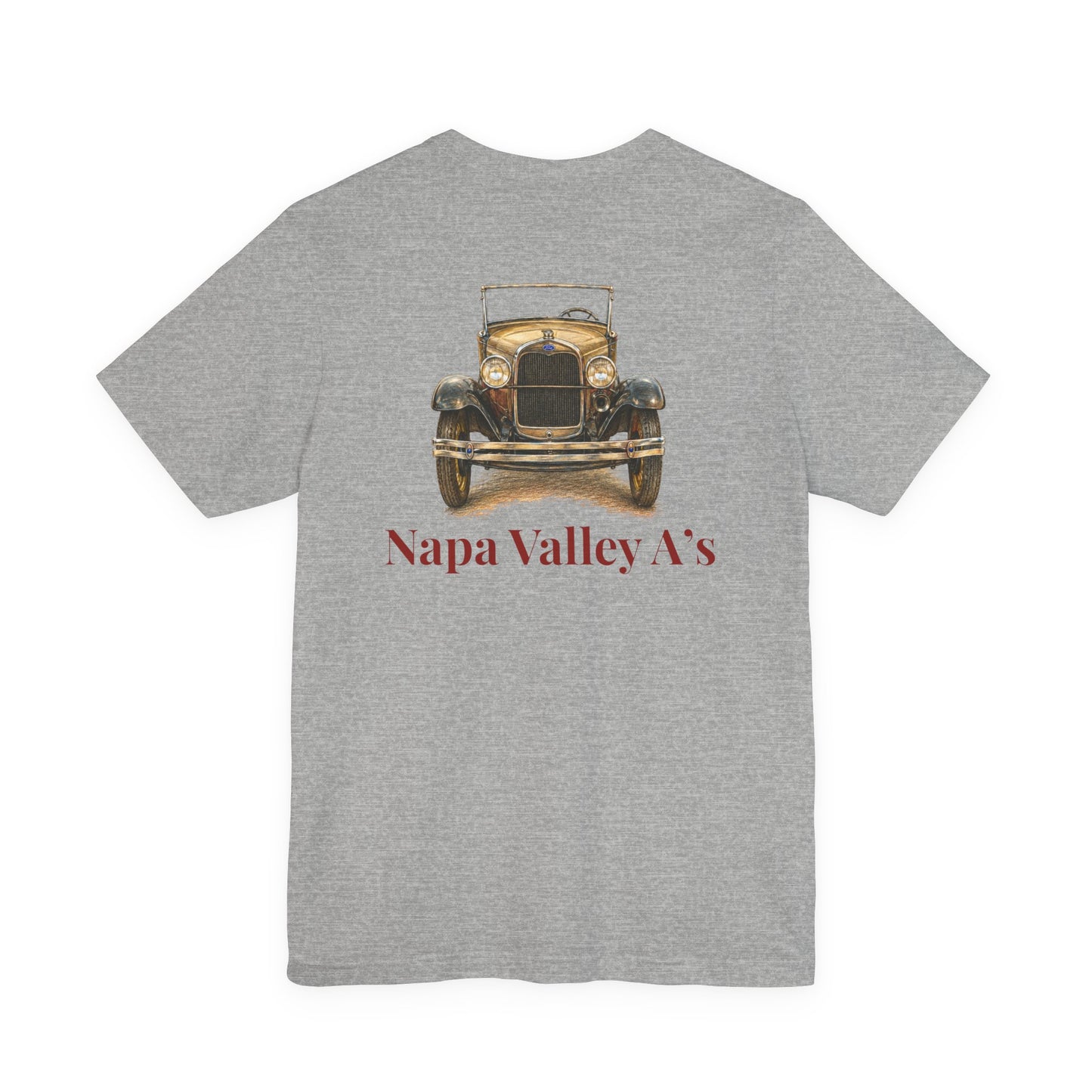 Napa Valley A's Tee — Small Front Logo and Large Back Logo