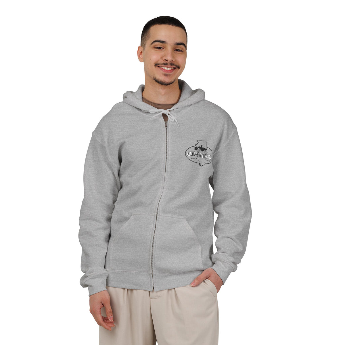 Central Illinois A's Hoodie — Printed Front and Back Logos