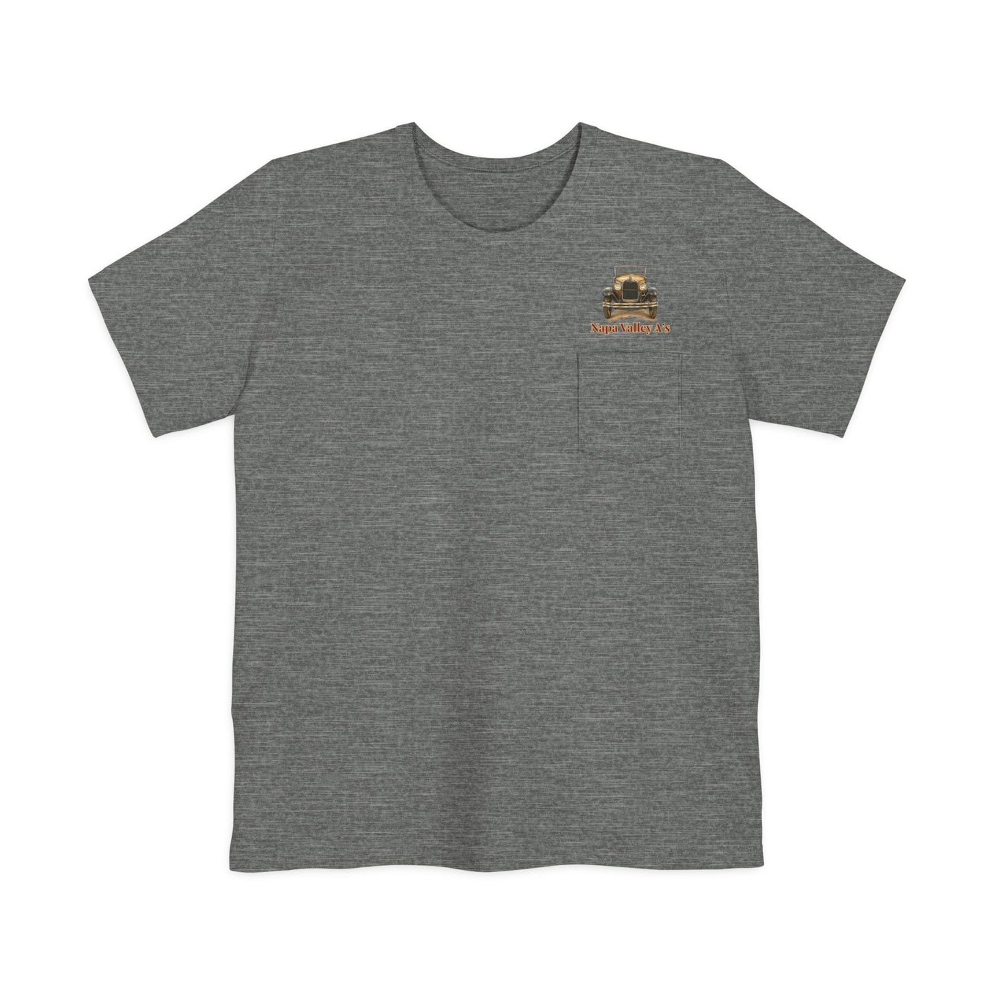 Napa Valley A's Pocket T-Shirt — Small Front Logo and Large Back Logo