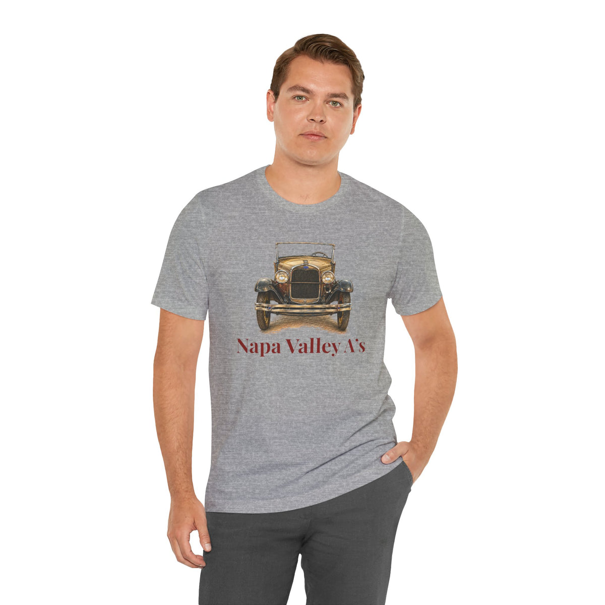 Napa Valley A’s Vintage Car Tee - Large Front Logo