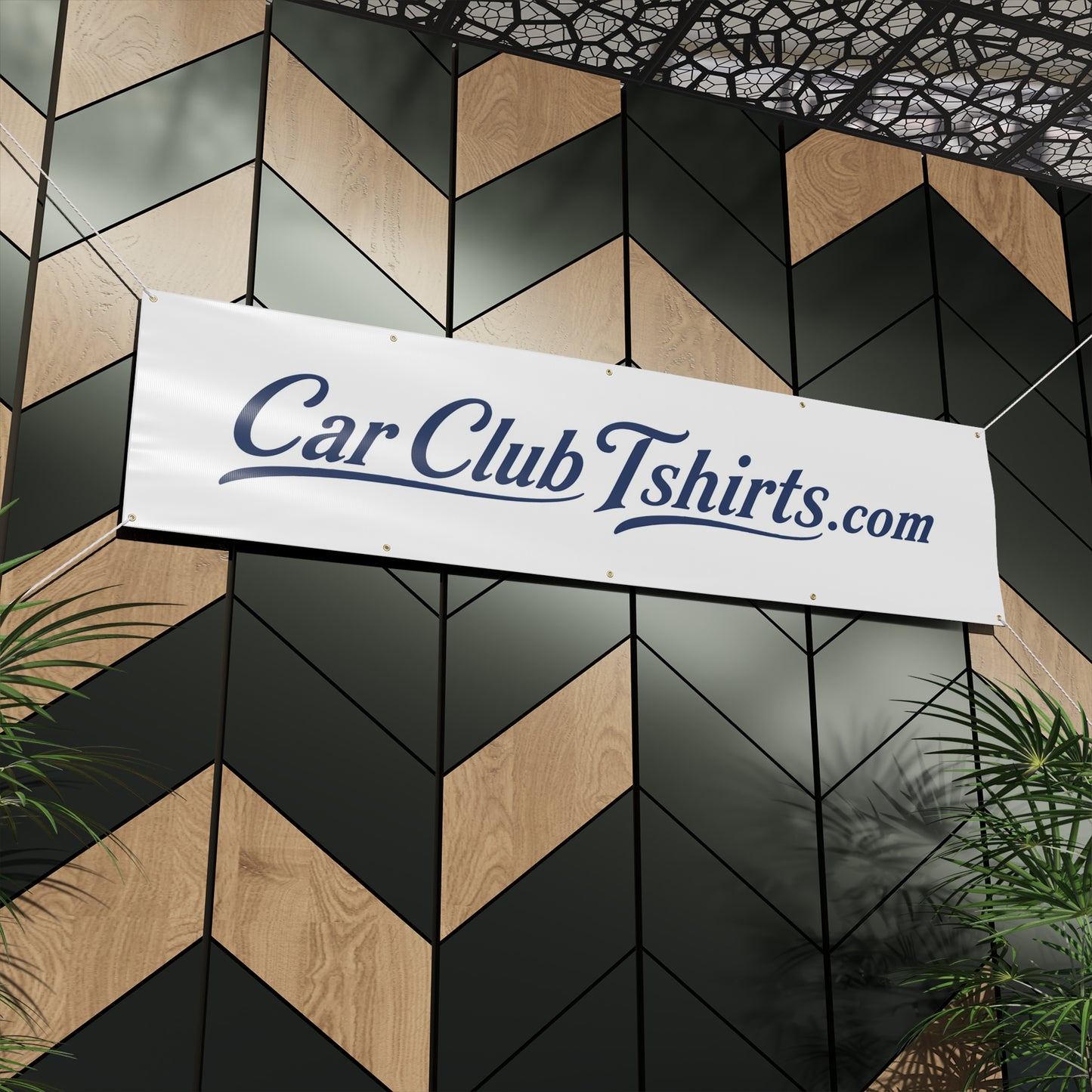 Car Club Tshirts.com Matte Banner — Outdoor Event Banner for Car Shows & Clubs