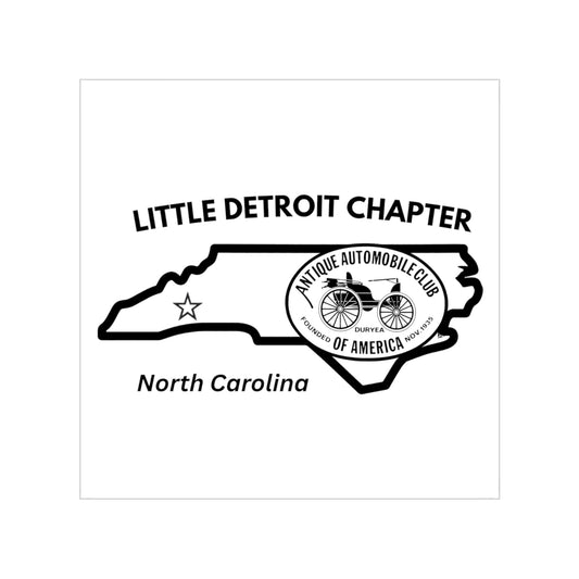 Little Detroit Chapter AACA Transparent Outdoor Sticker — Great for Windshields!