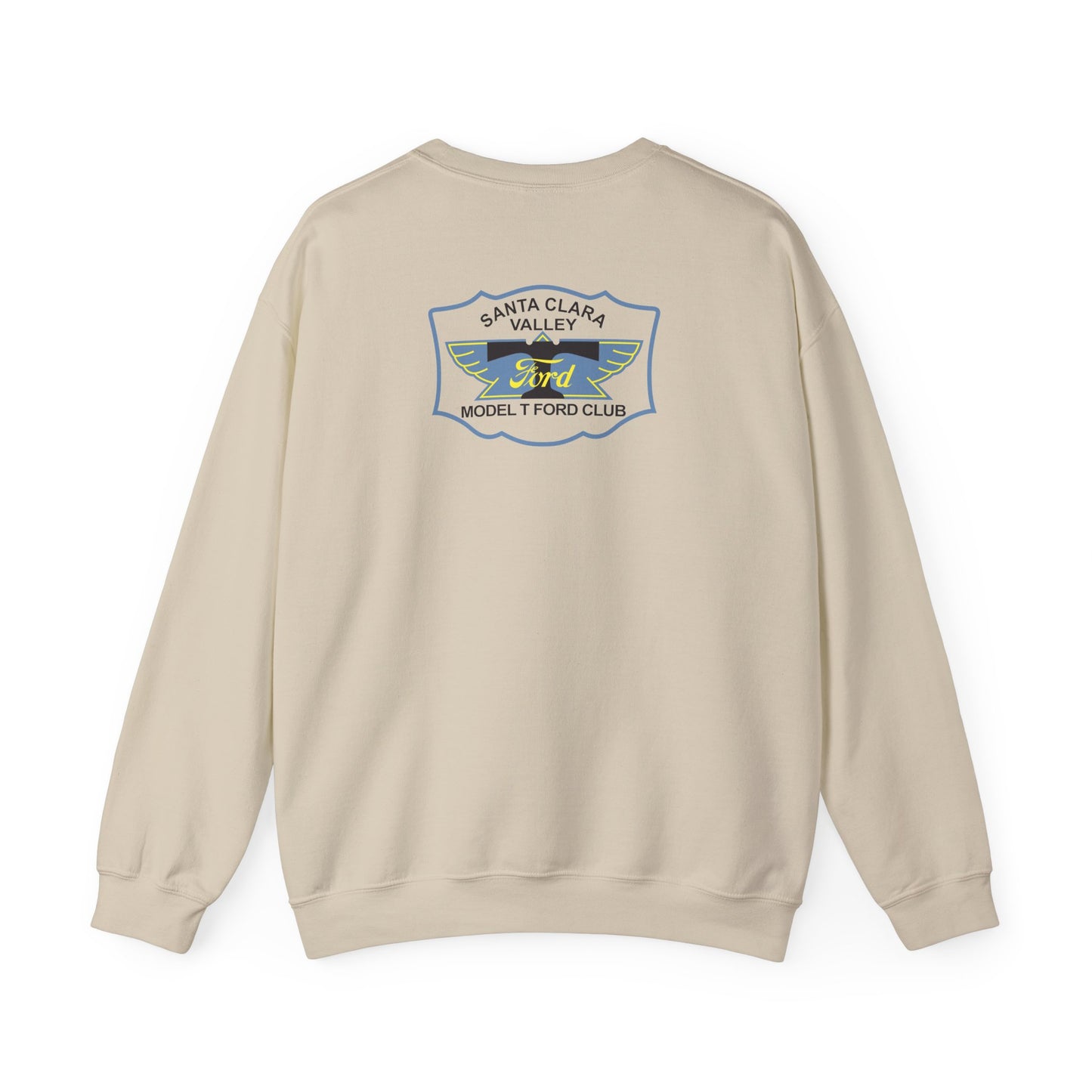 Santa Clara Valley Model T Ford Club (front and back print) Unisex Heavy Blend™ Crewneck Sweatshirt