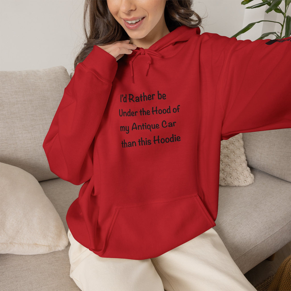 Arrowhead Chapter AACA Hoodie — "I'd Rather be Under the Hood" plus Sleeve and Back Images