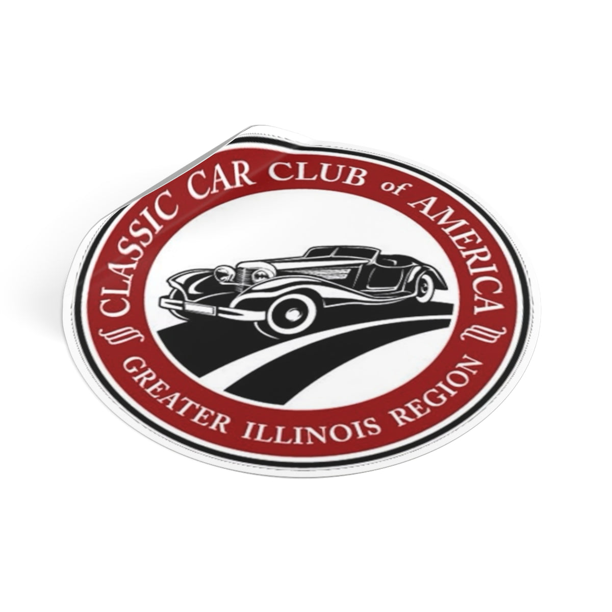 Classic Car Club of America Greater Illinois Region Round Vinyl Sticker