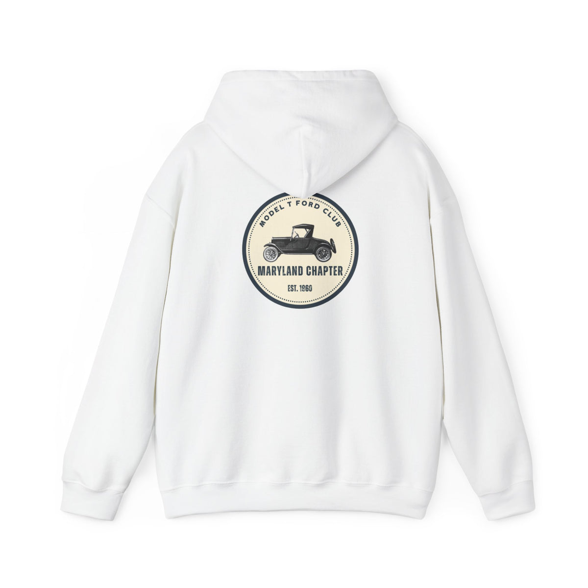 Maryland Chapter Model T Ford Club (back logo only) Unisex Heavy Blend™ Hooded Sweatshirt