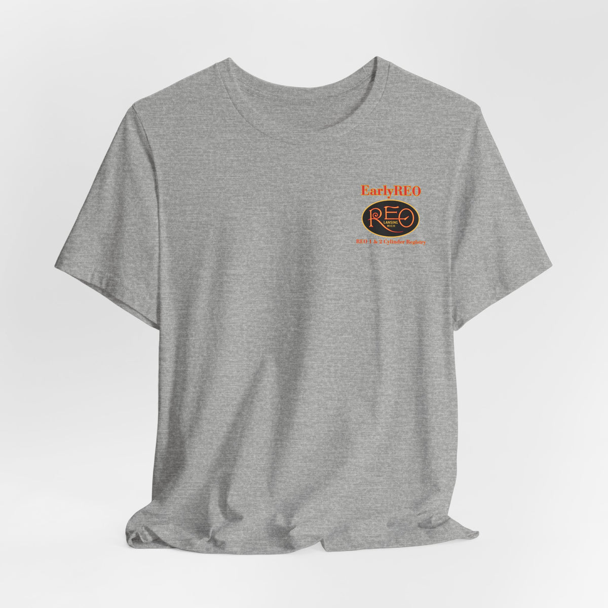 REO Lansing Michigan Mountain Climbers Tee — Unisex Soft Short Sleeve Tee
