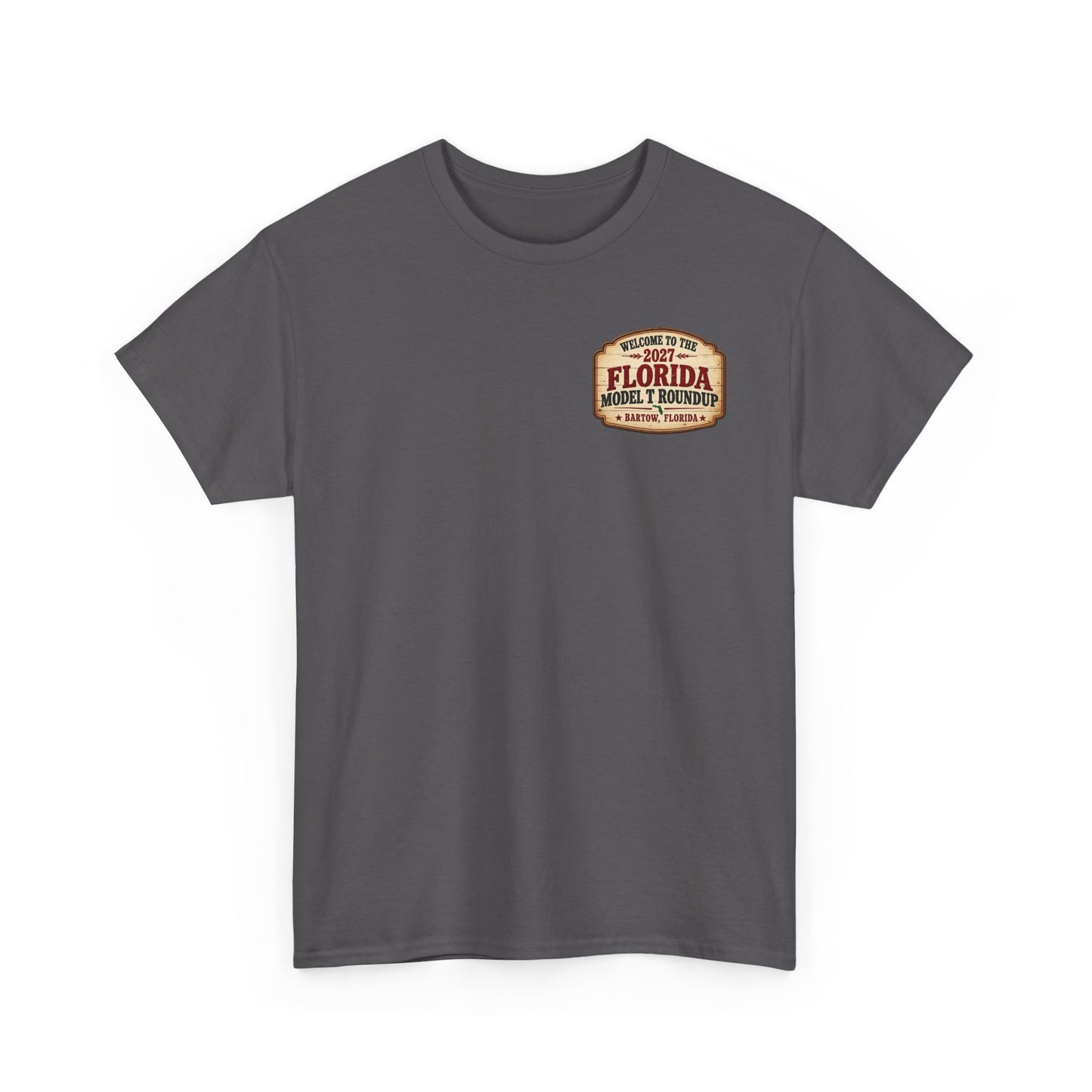 Florida Model T Roundup 2027 T-Shirt - Unisex Heavy Cotton Tee