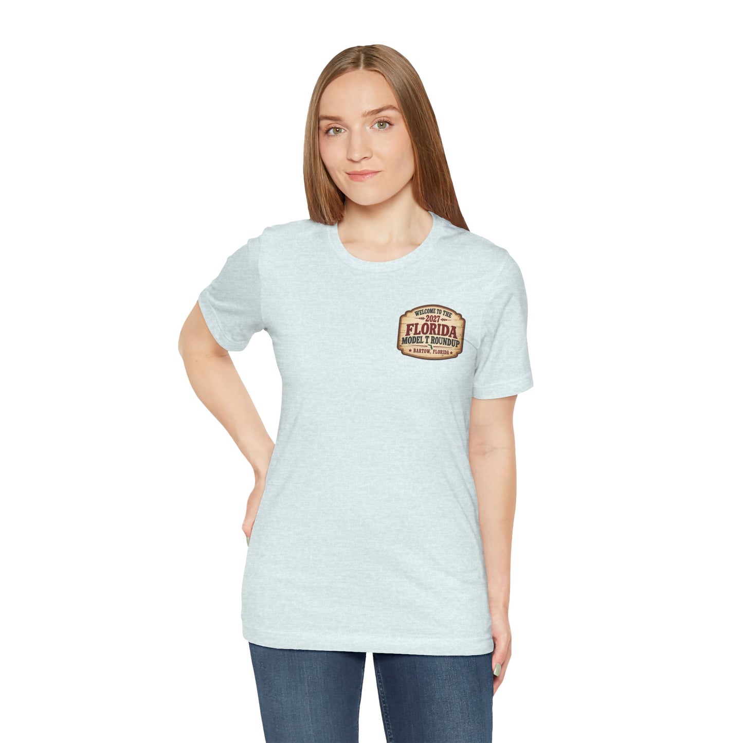 Florida Model T Roundup 2027 Soft-Style T-Shirt - Front and Back Graphics