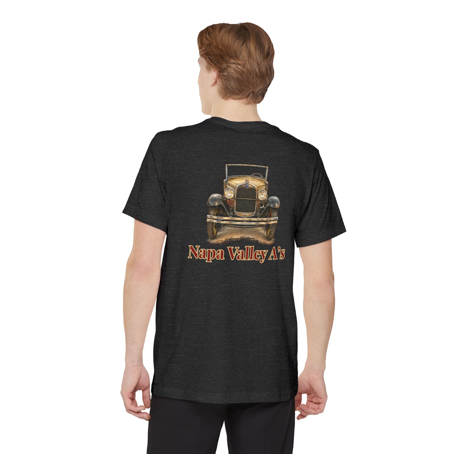 Napa Valley A's Pocket T-Shirt — Small Front Logo and Large Back Logo