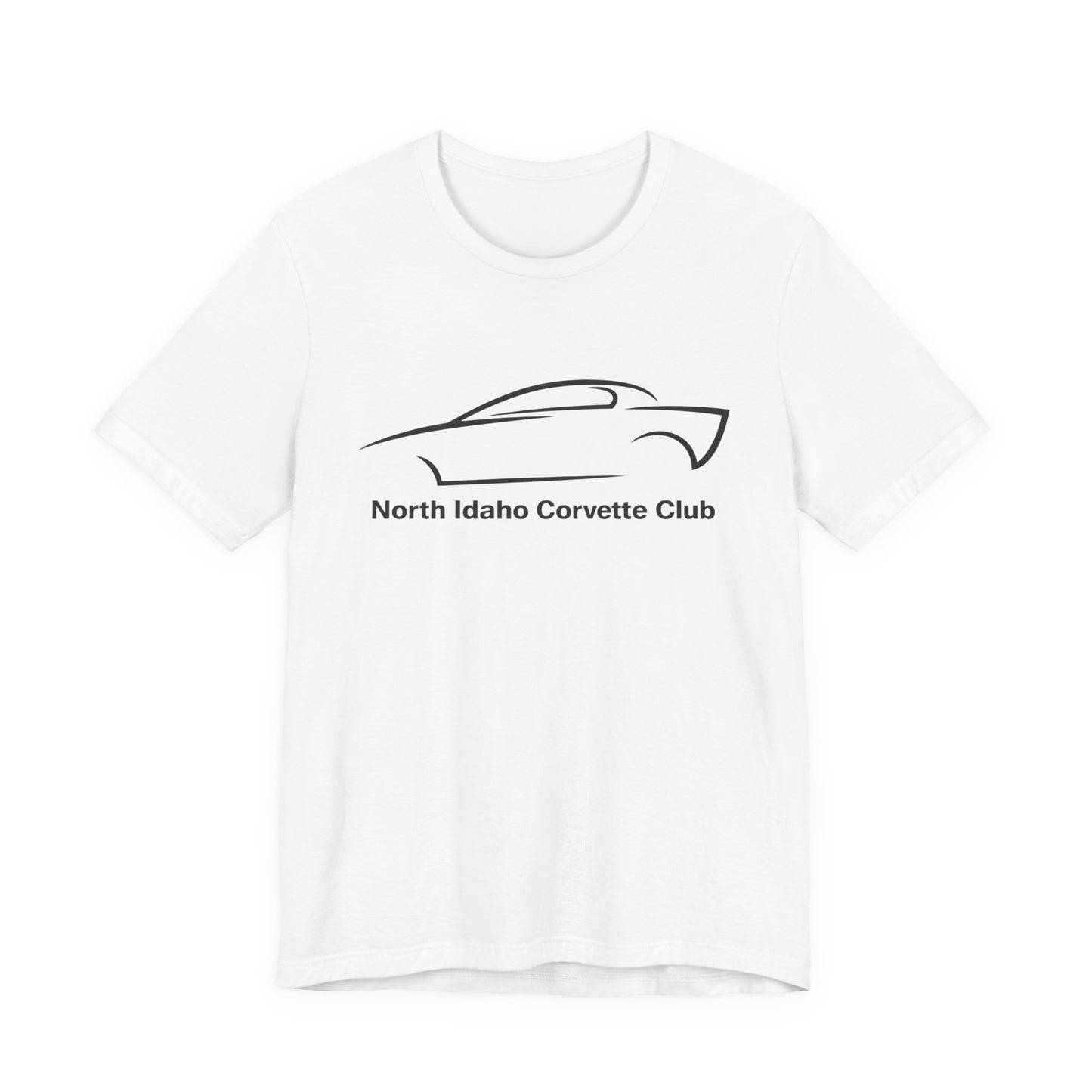 North Idaho Corvette Club T-Shirt — Minimal Car Outline Tee