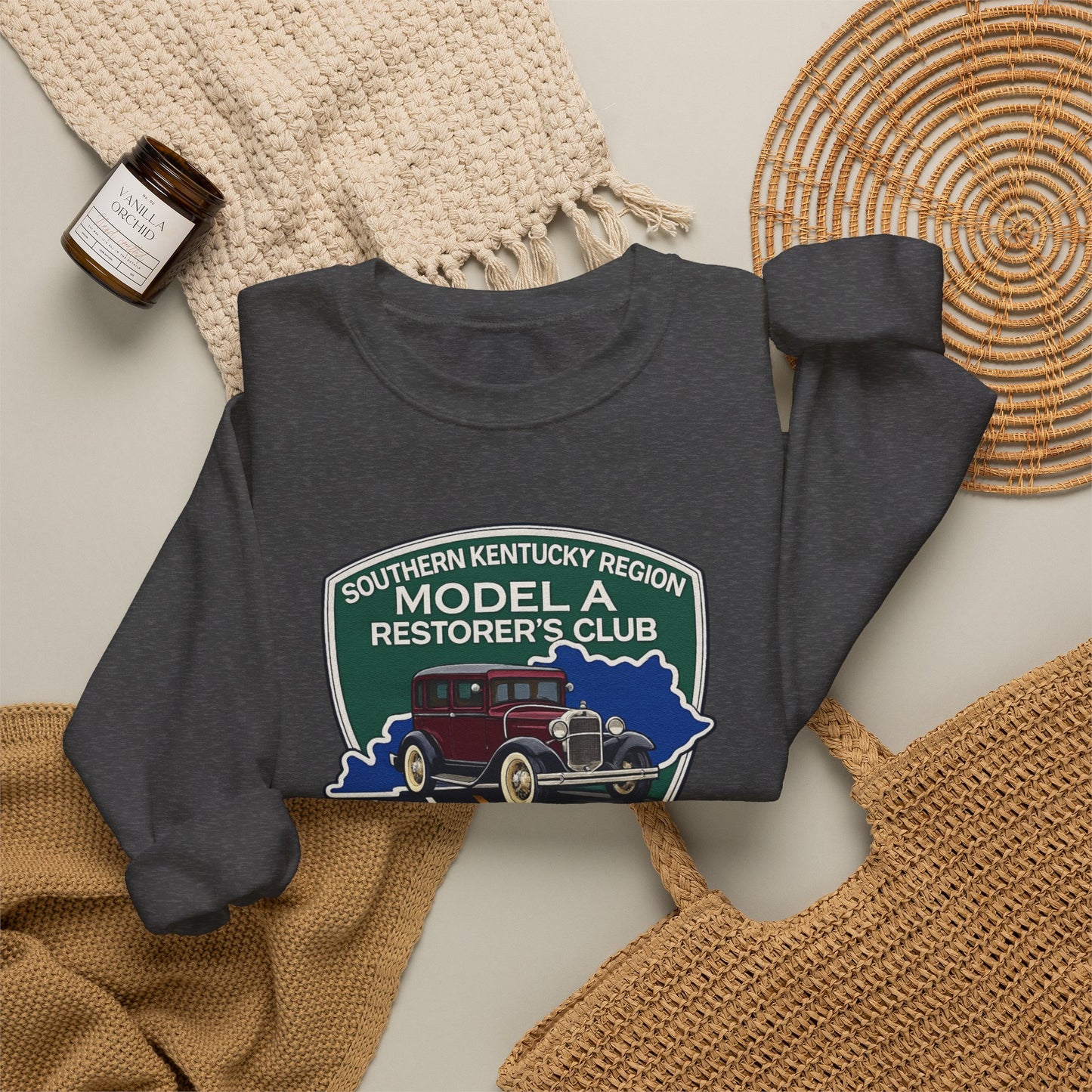 Southern Kentucky Region Model A Restorer's Club Crewneck Sweatshirt — Unisex Heavy Blend™ Gildan Crewneck Sweatshirt