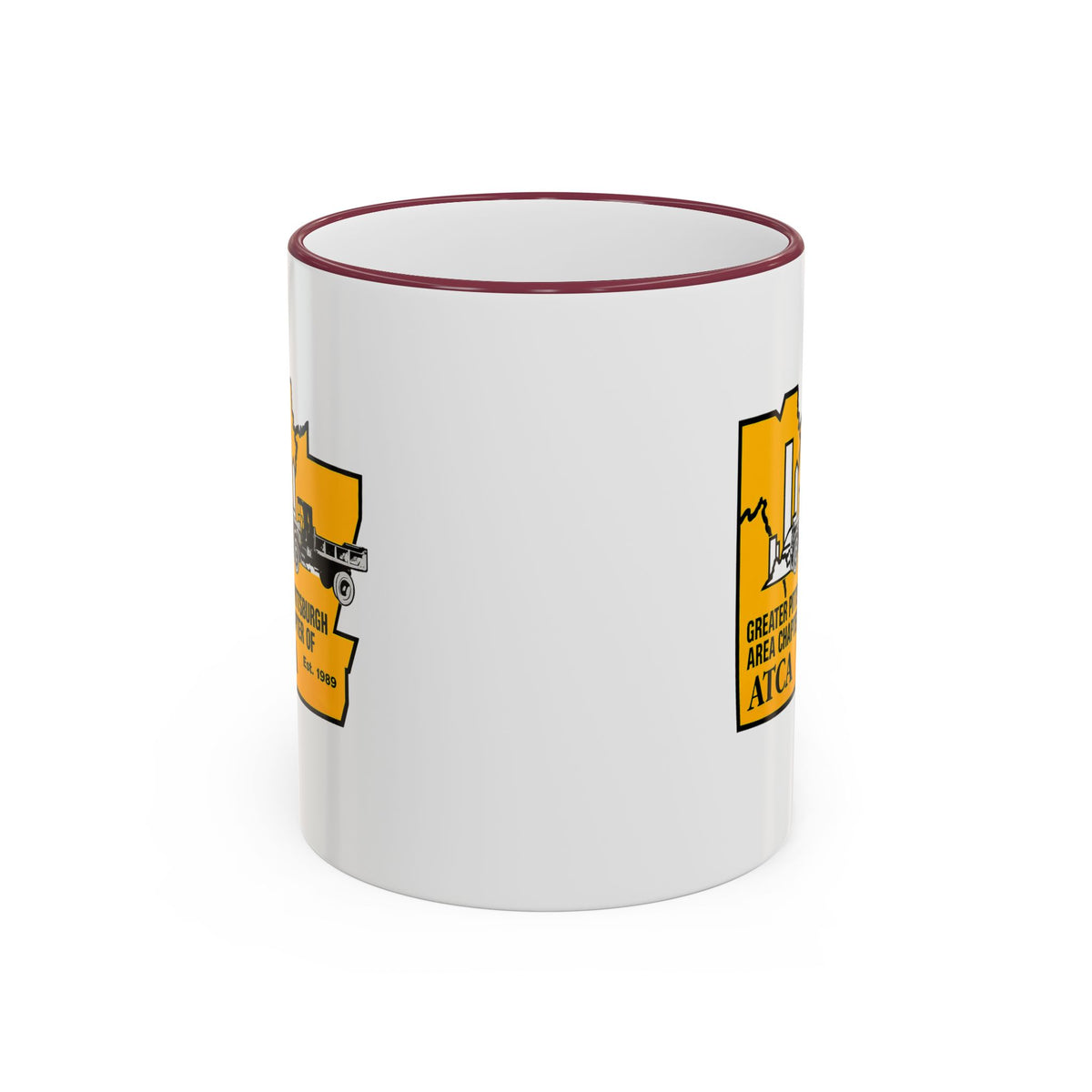 Greater Pittsburgh Area Chapter of ATCA Coffee Mug with Accent Rim & Handle