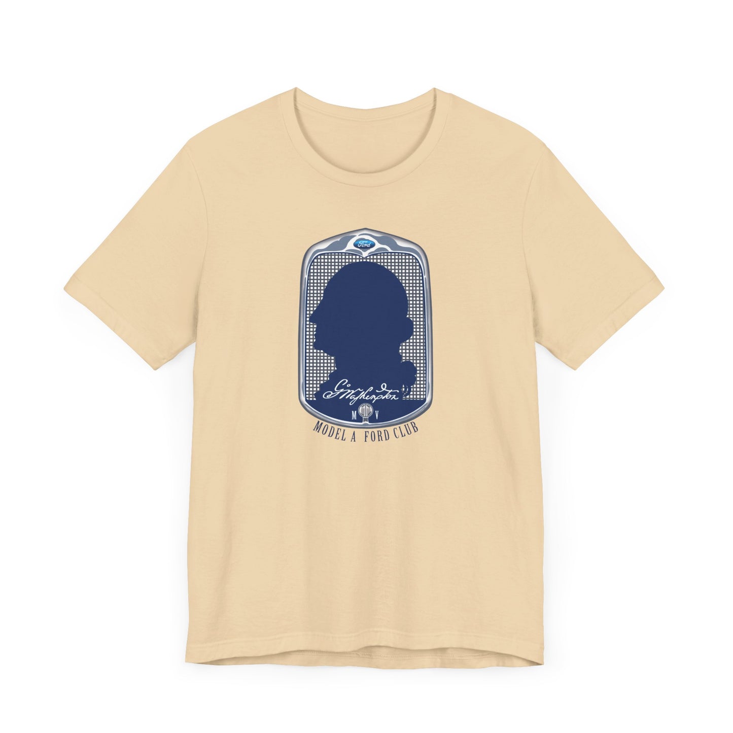 George Washington Model A Ford Club (front blue logo) Unisex Jersey Short Sleeve Tee