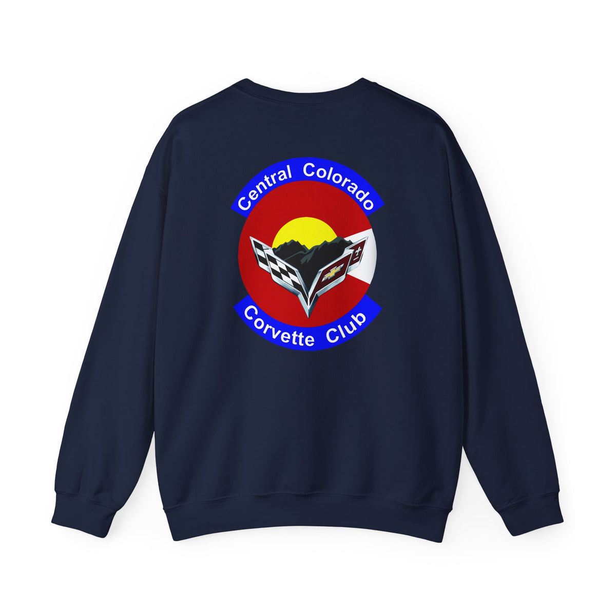 Central Colorado Corvette Club Screen Printed Sweatshirt – Unisex Heavy Blend™ Crewneck Sweatshirt