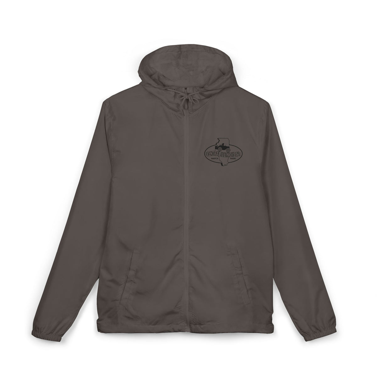 Central Illinois A's Windbreaker Jacket — Front and Back Logos
