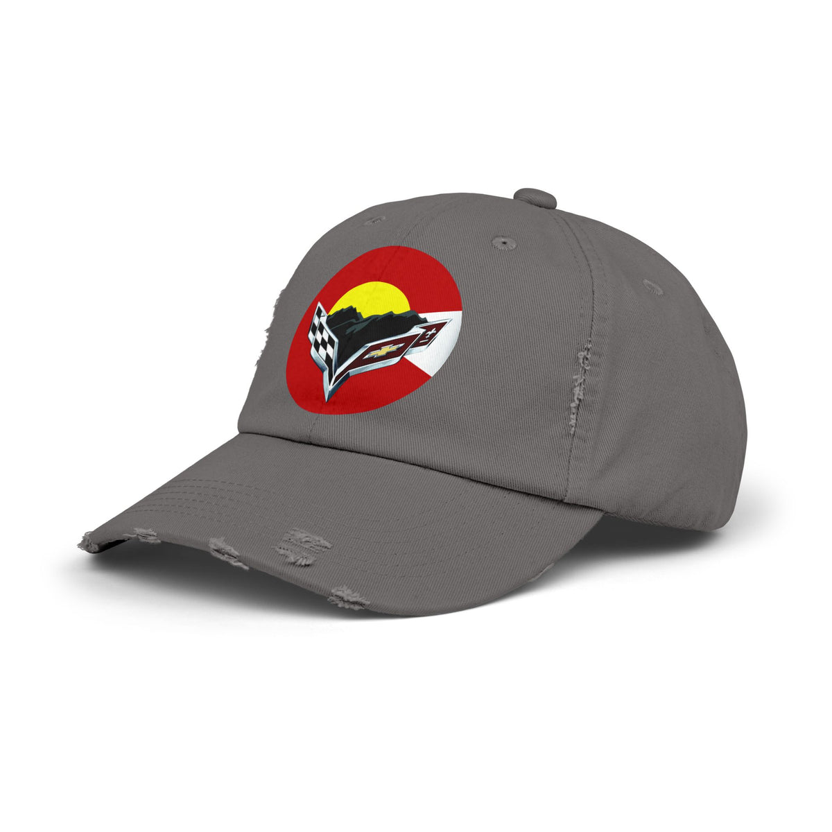 Central Colorado Corvette Club Distressed Cap — Direct to Film Printed