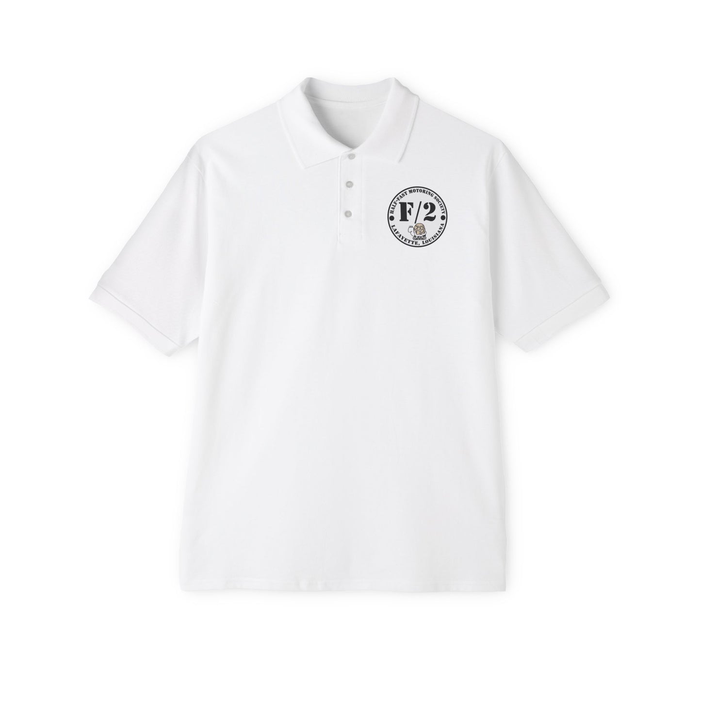 Half-Fast Motoring Society Men's Polo Shirt — Embroidered Golf & Workwear Short Sleeve