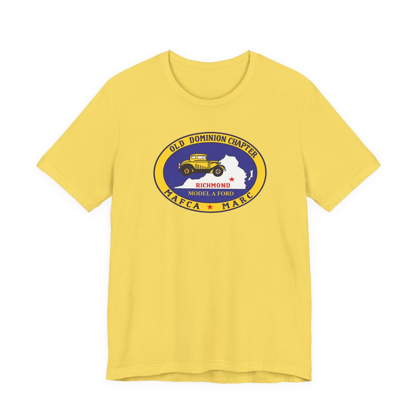 Old Dominion Chapter Model A Ford Club T‑Shirt — Richmond Vintage Car Logo