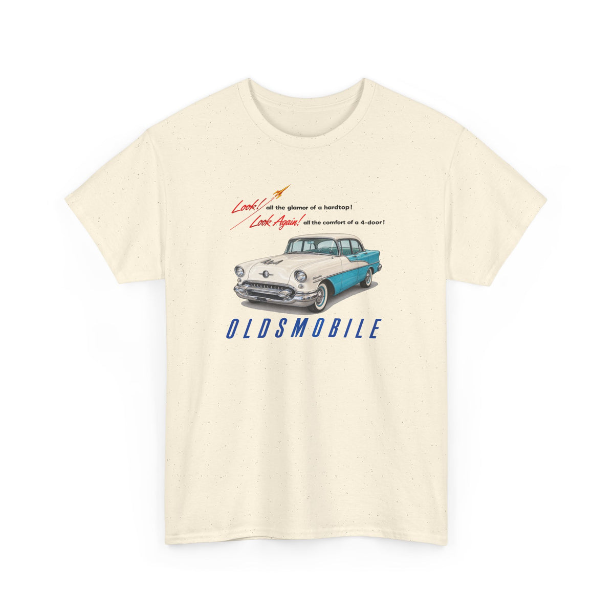 Oldsmobile Retro 1950s Cruiser Graphic T-Shirt - Unisex Heavy Cotton Tee (TeresaT)