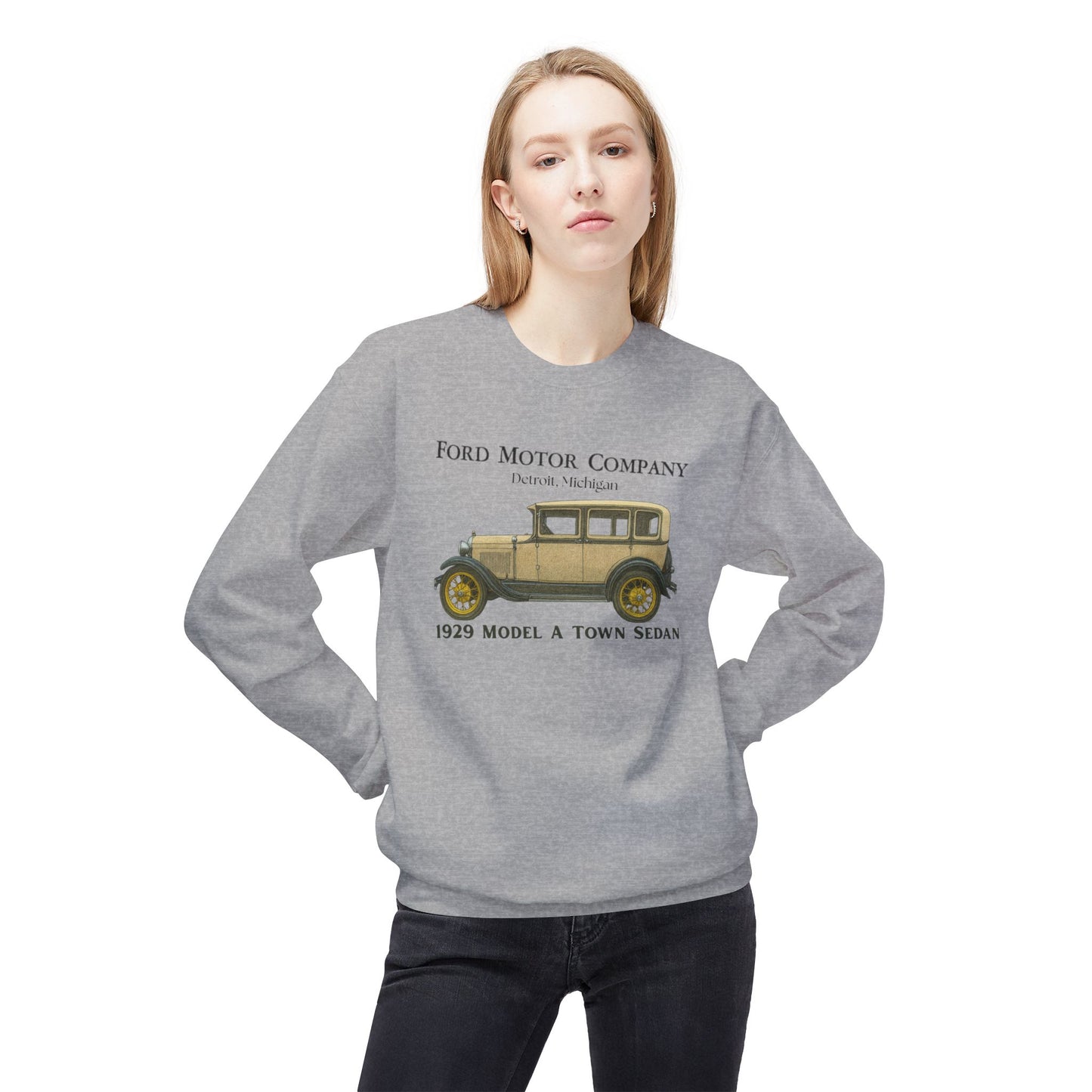 1929 Ford Model A Town Sedan Sweatshirt – Vintage Car Crewneck