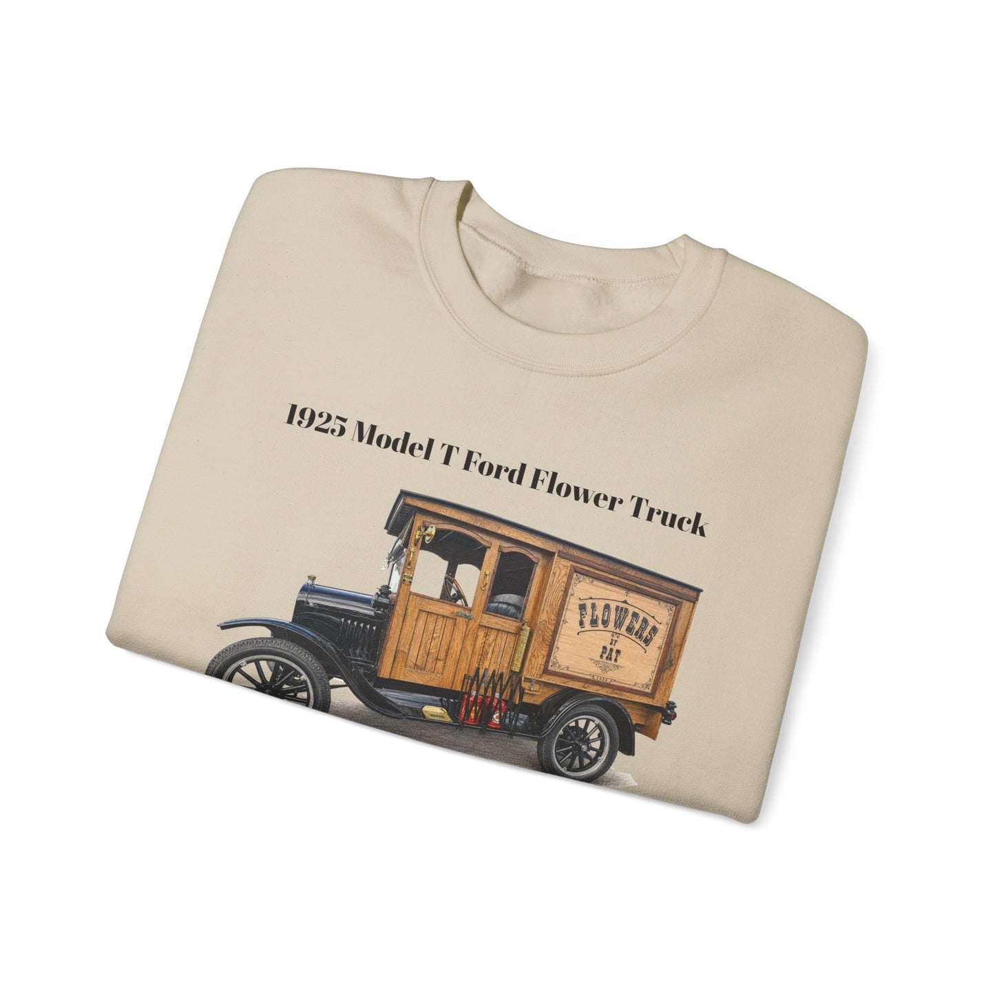 1925 Model T Ford Flower Delivery Truck Sweatshirt (DanS) - Unisex Heavy Blend™ Crewneck Sweatshirt
