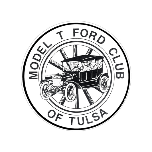 Model T Ford Club of Tulsa Transparent Outdoor Stickers, Round, 1pcs