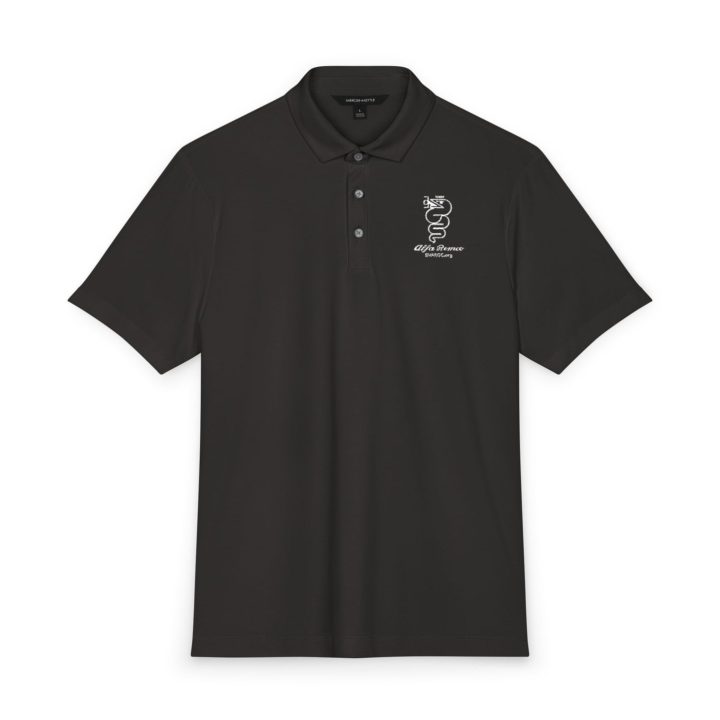 DVAROC.org Men's Embroidered Polo Shirt - Small White Logo