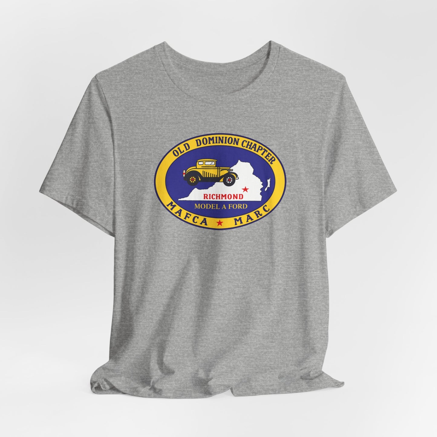 Old Dominion Chapter Model A Ford Club T‑Shirt — Richmond Vintage Car Logo